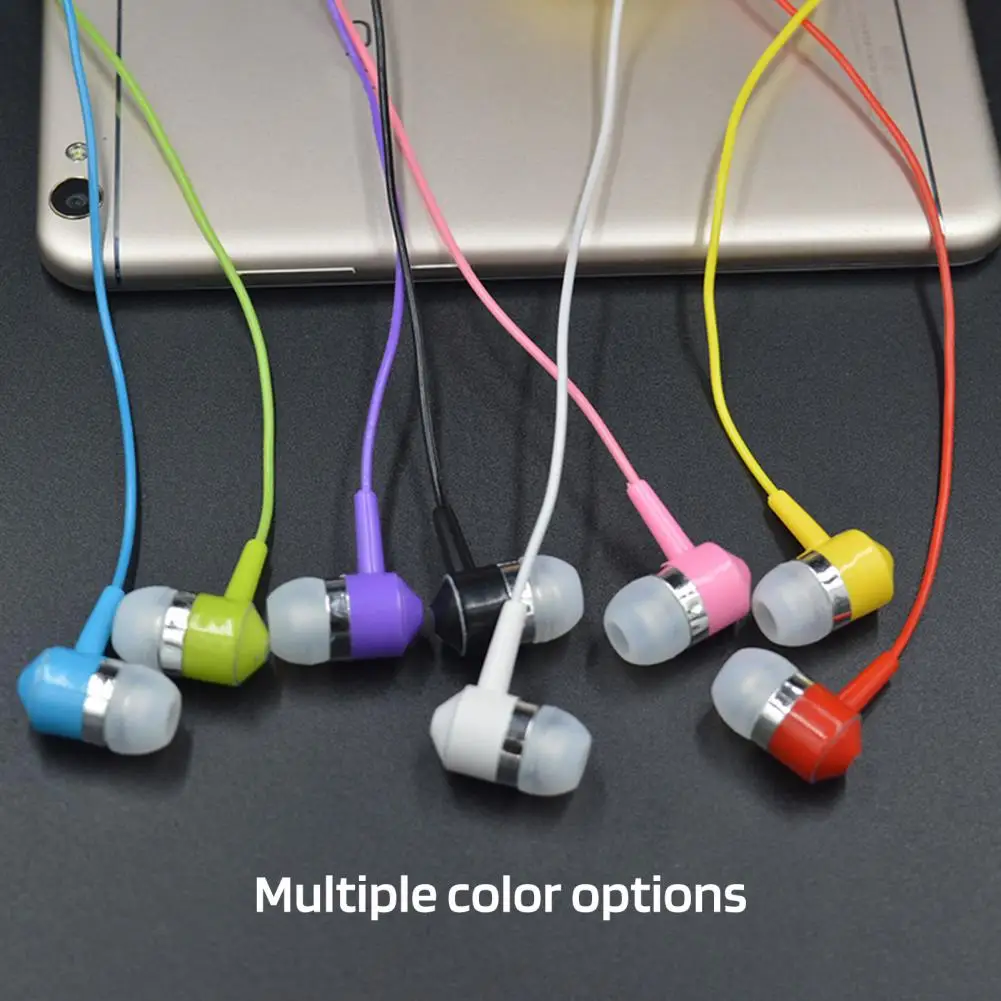 Wired Earphone With Microphone Macron Color Students Wired Headset Surround Bass Sound Earphone HIFI In-ear Microphone Headphone