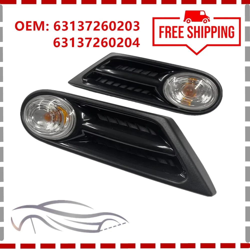 

1Pair 63137260203 63137260204 Assist Turn Signal Marker Lamp for MINI Cooper R55 R56 R57 R58 R59 07-15 Fender Indicator