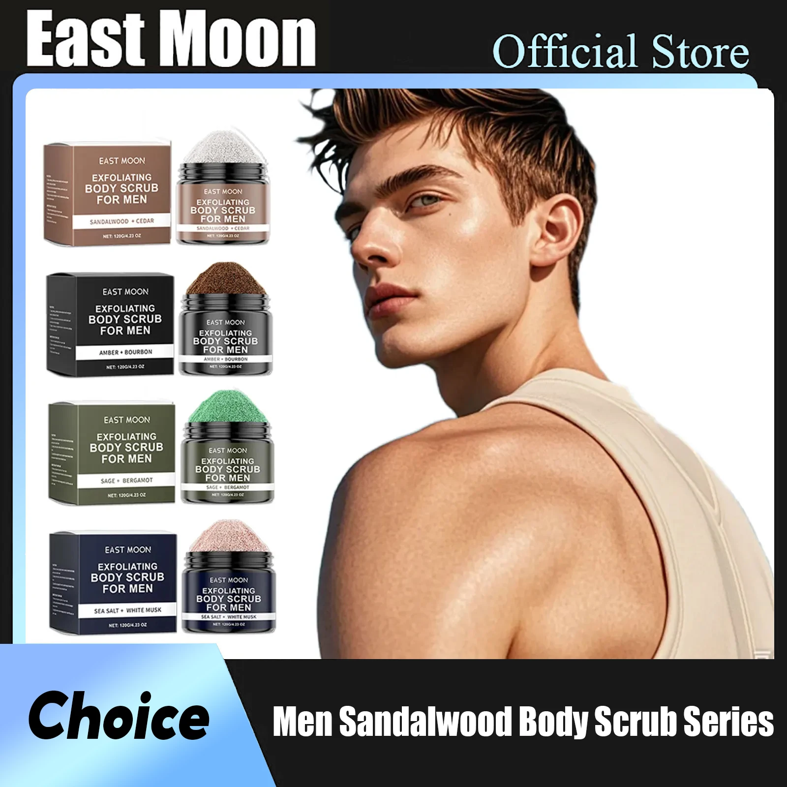 Sandalwood Body Scrub Series Dead Skin Remover Deep Moisturize Exfoliate Improve Soften Lasting Fragrance Men Shower Scrub Cream