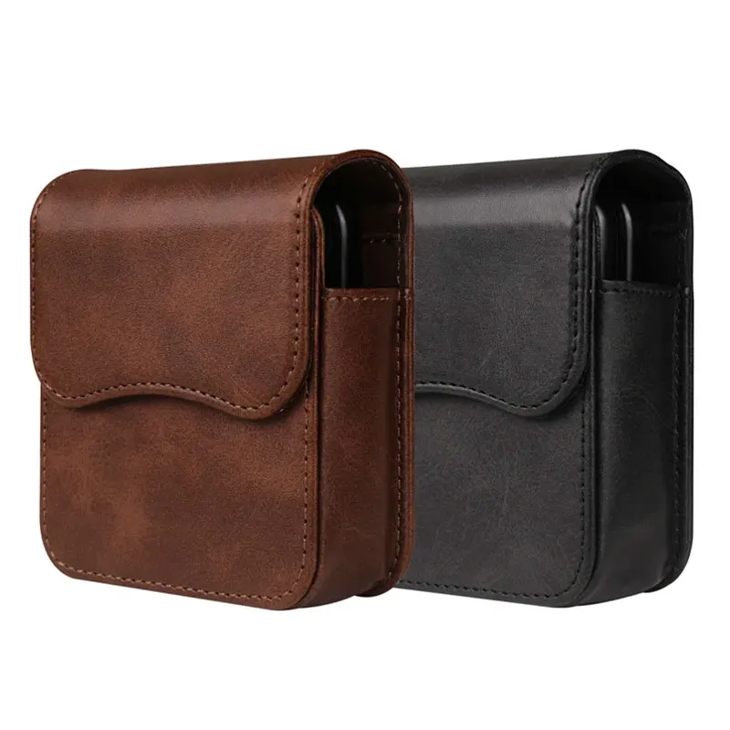 

Деловая кожаная складная защита экрана для Samsung Z Flip 7 6 5 4 3 для Moto Razr 40 50 60 Ultra Универсальная поясная сумка