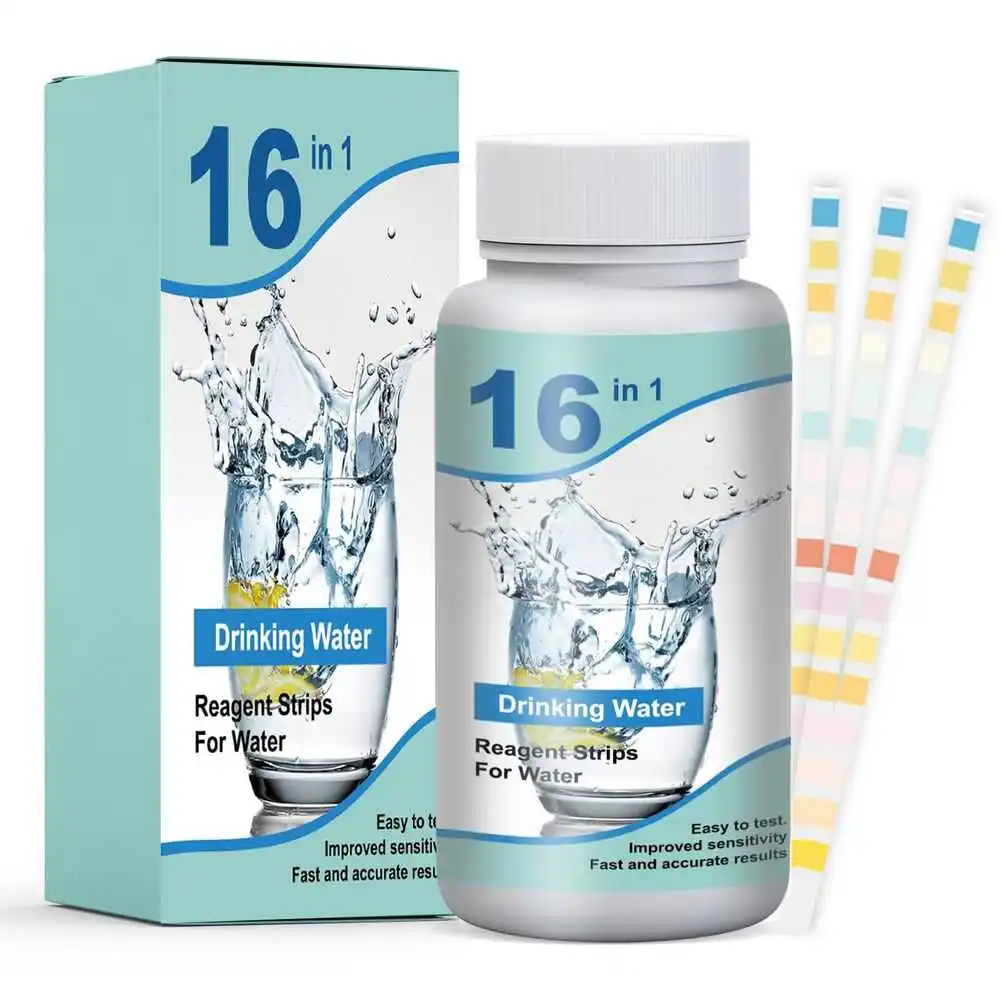 50 100 Individual Test Strips 16 In 1 Testing Kit Comprehensive Water Analysis Easy To Use Color Chart For Drinking Water