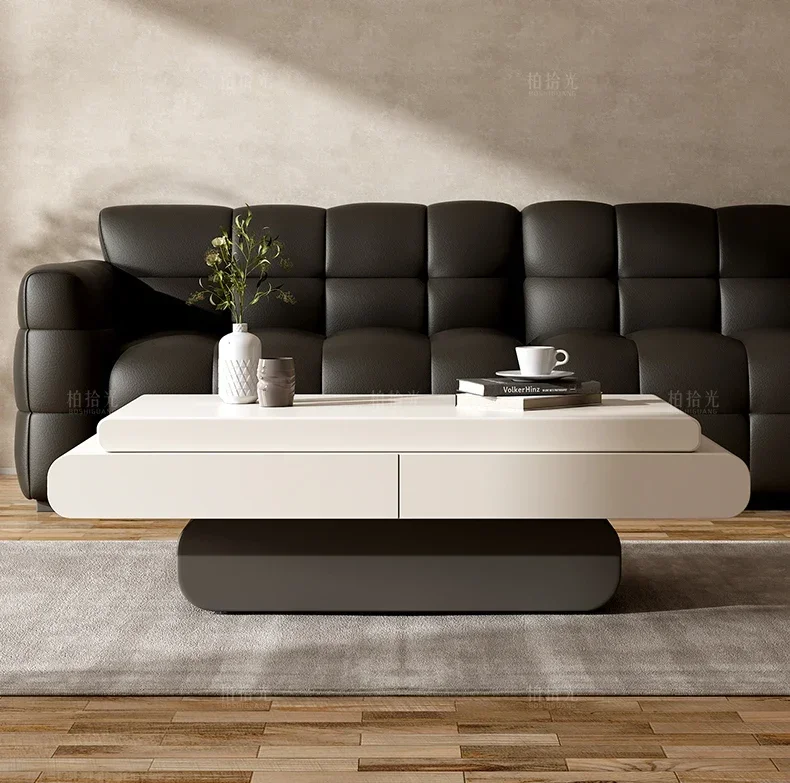 

Журнальный столик из цельного дерева, напольное хранилище, креативный художественный журнальный столик для гостиной, простой и современный