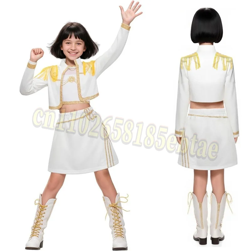 Mira Rumi Zoe Hunters Kids Girls Cosplay Costume Top Coat Skirt Shorts Accessories Halloween Demon Suit Uniform Clothes Outfits