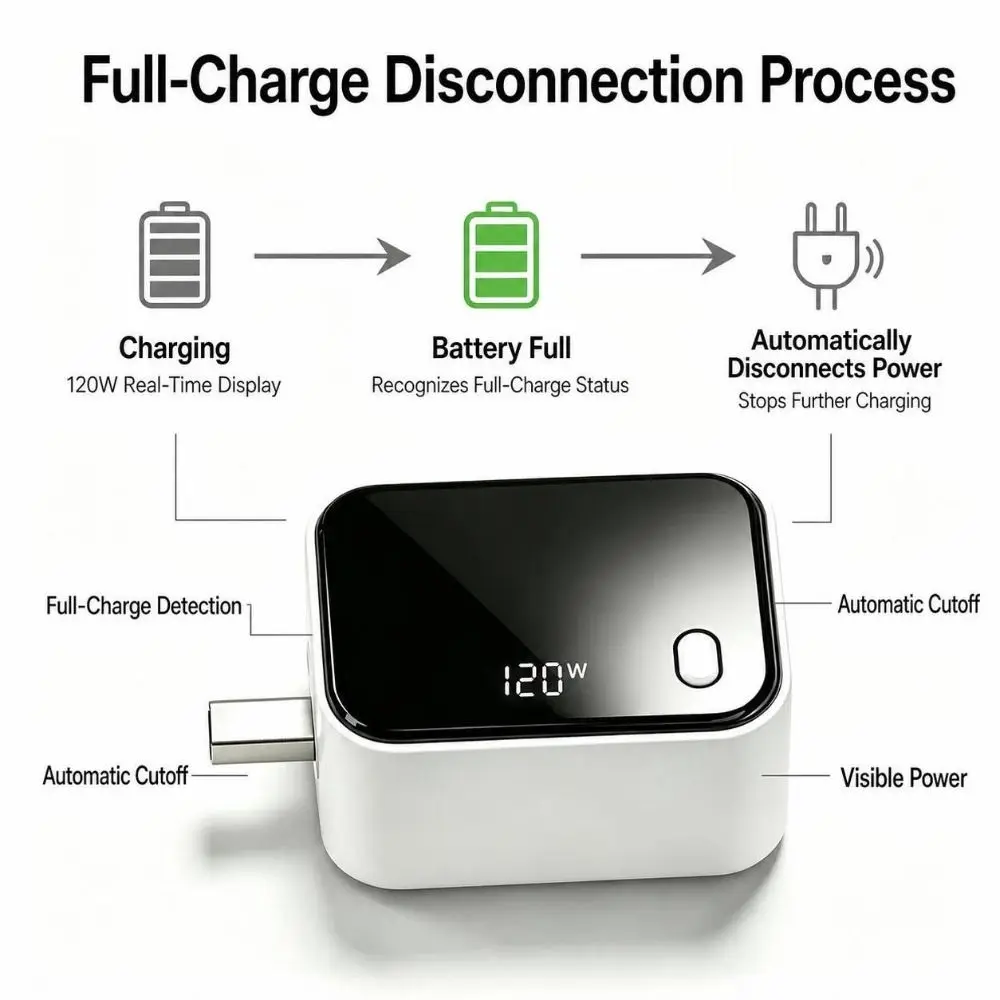 Digital Display Smart Auto Eject Charger Automatic Ejection Fast Charging Automatic Power-off Charger Smart Disconnect