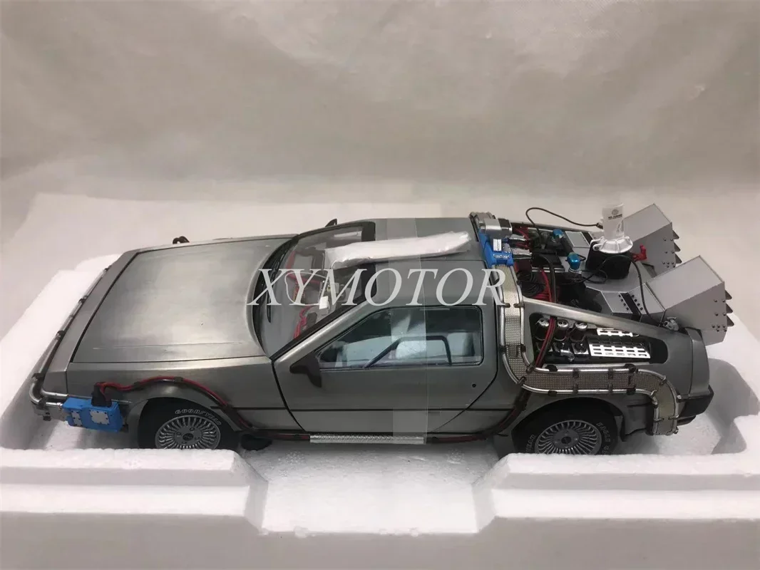 Hot Wheel 1:18 For DeLorean DMC-12 BCJ97 Diecast Model Car Back to the future II car Gifts Hobby Display Ornaments Collection