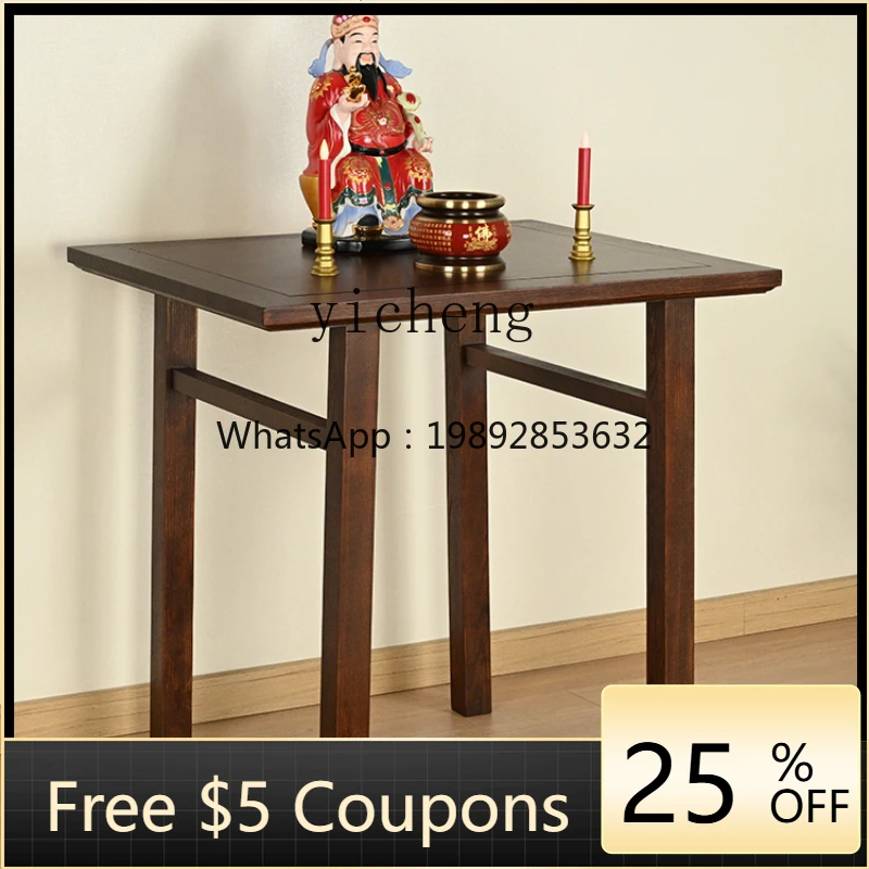 Domestic Buddhist Hall Modern Minimalist Table Set God of Wealth Bodhisattva Incense Burner Table