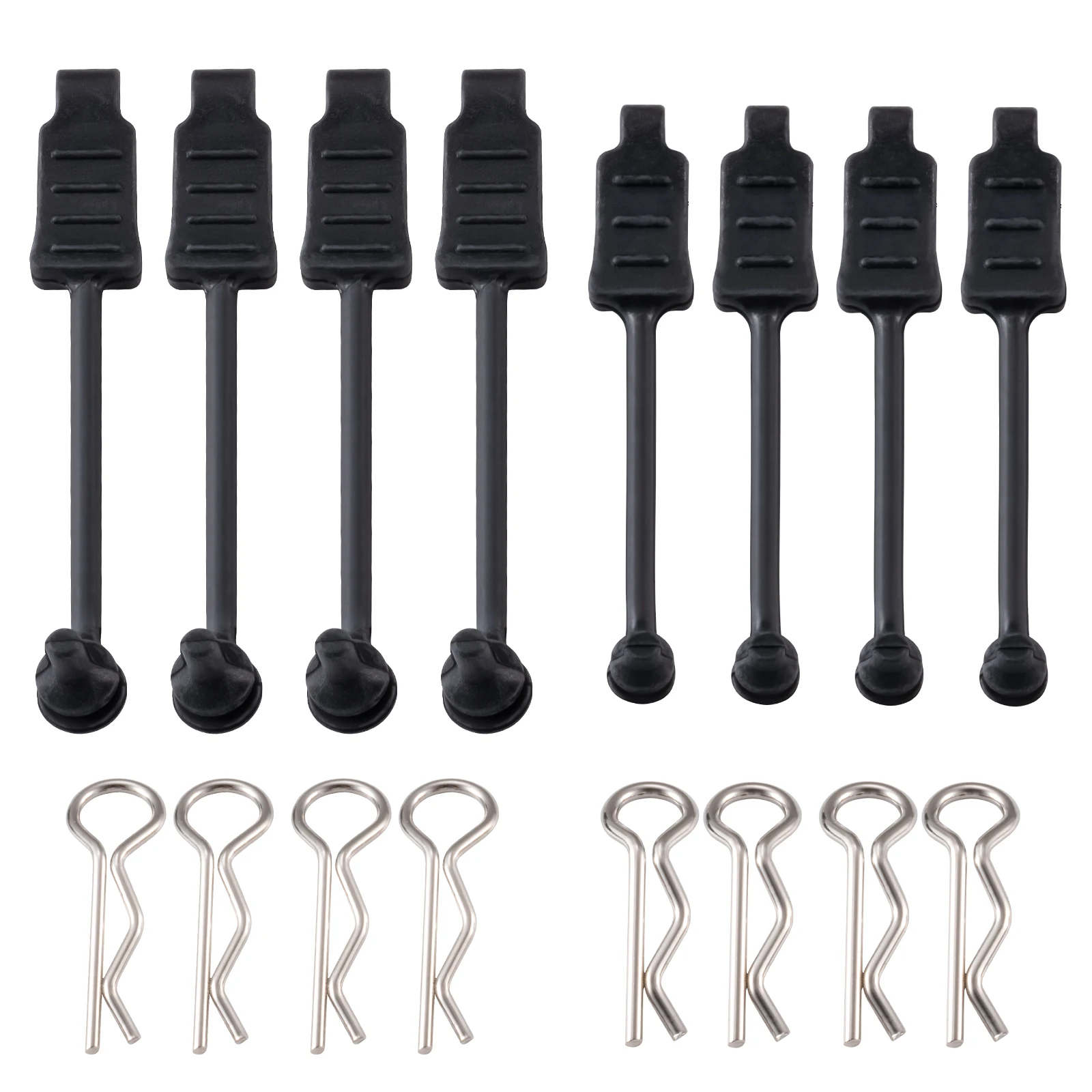 AXSPEED 4 ชิ้นคลิป Retainer Body Shell โพสต์คอลัมน์ R Pins คลิปสําหรับ 1/8 1/10 1/14 1/16 RC รถอัพเกรดอุปกรณ์เสริม