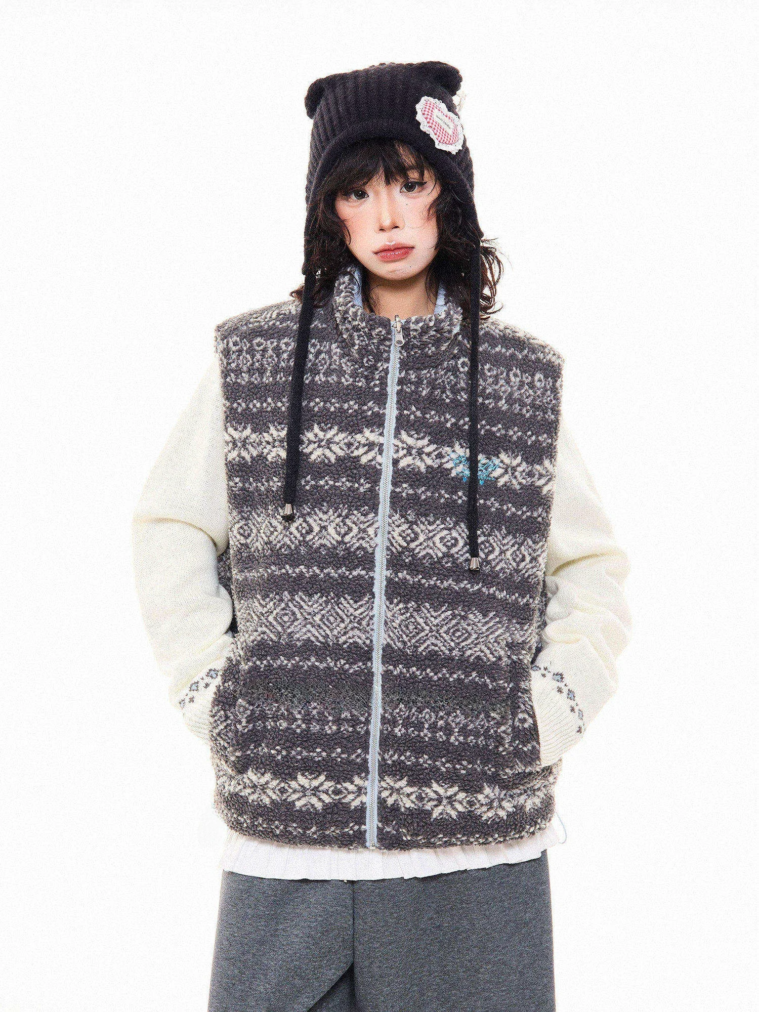 

Двусторонняя шерстяная куртка из овечьей шерсти MKGO, женская зимняя винтажная свободная утепленная куртка с воротником-стойкой, модная верхняя одежда для пар