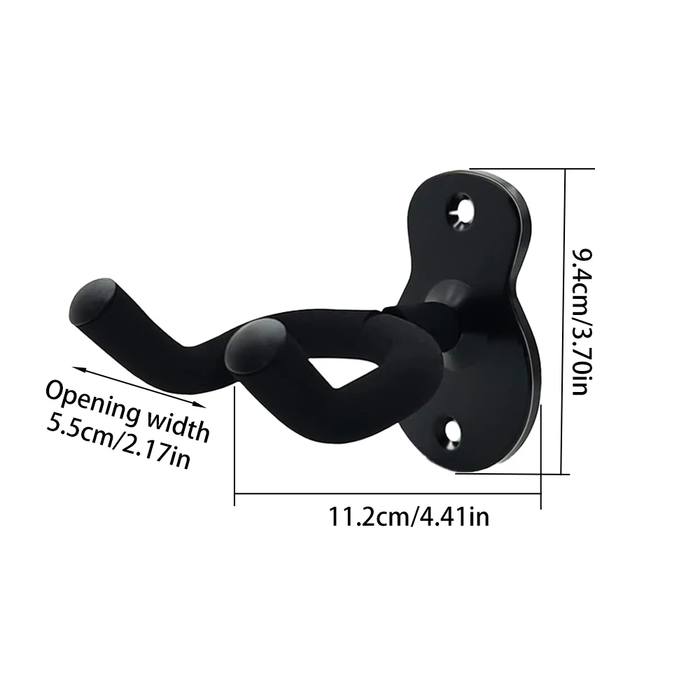 حامل جداري معدني للجيتار، حامل حمالة تعليق جدارية على شكل حرف U، حامل خطاف على شكل جيتار