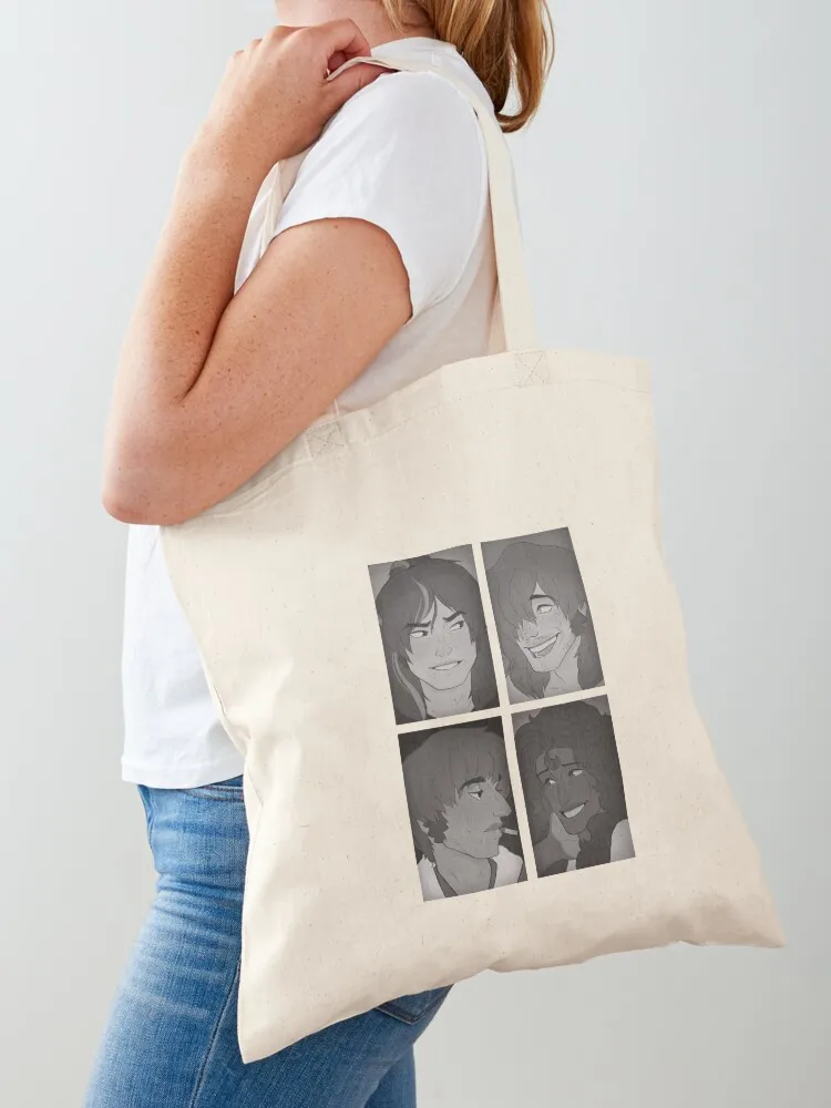 

Black and White poly portraits Tote Bag eco bag folding tote bag men's shopper bags for women canvas shopping