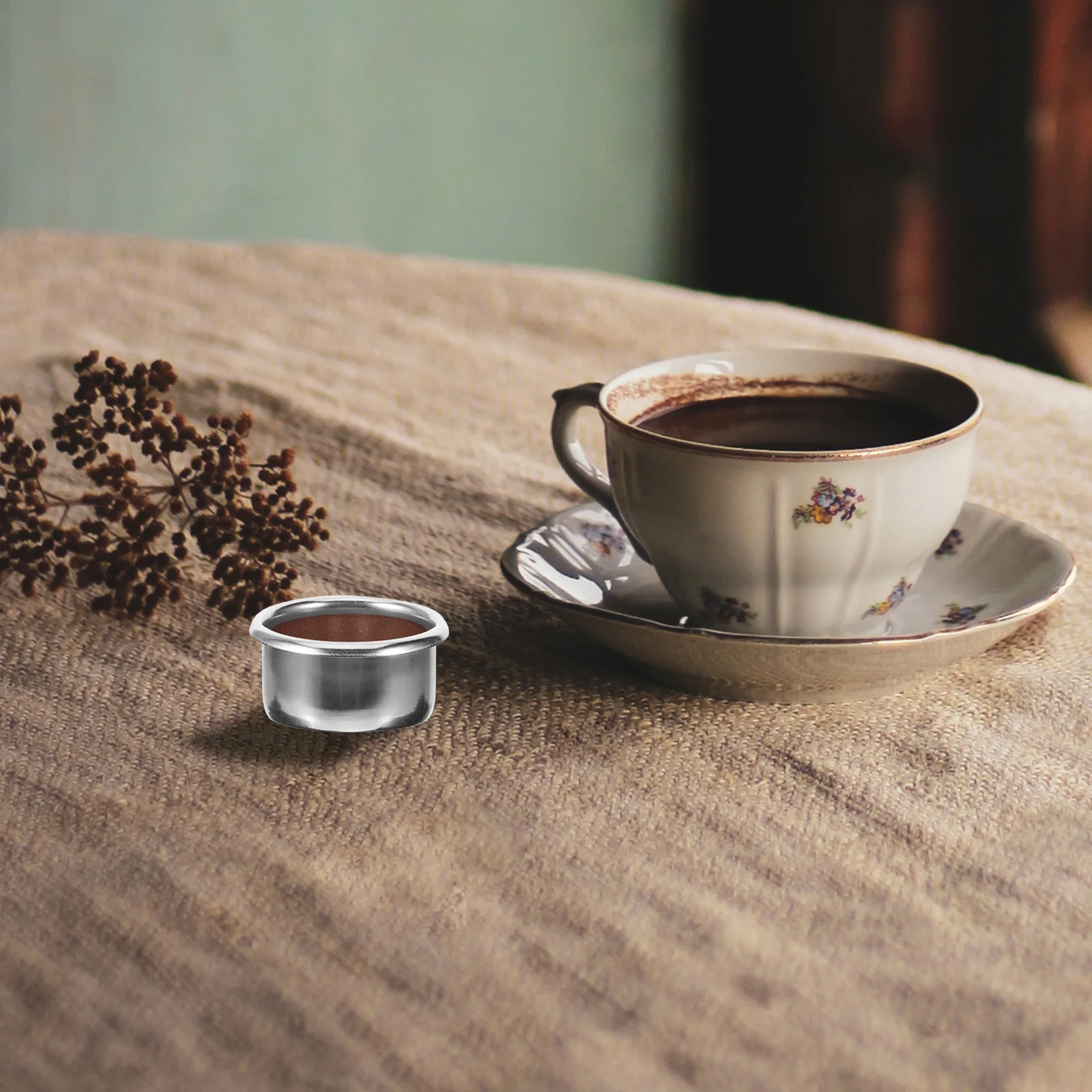 كوب فلتر إسبرسو من الفولاذ المقاوم للصدأ لصانعة القهوة، مصفاة مسامية قابلة لإعادة الاستخدام لفلتر القهوة من الفولاذ المقاوم للصدأ ذات المذاق النقي