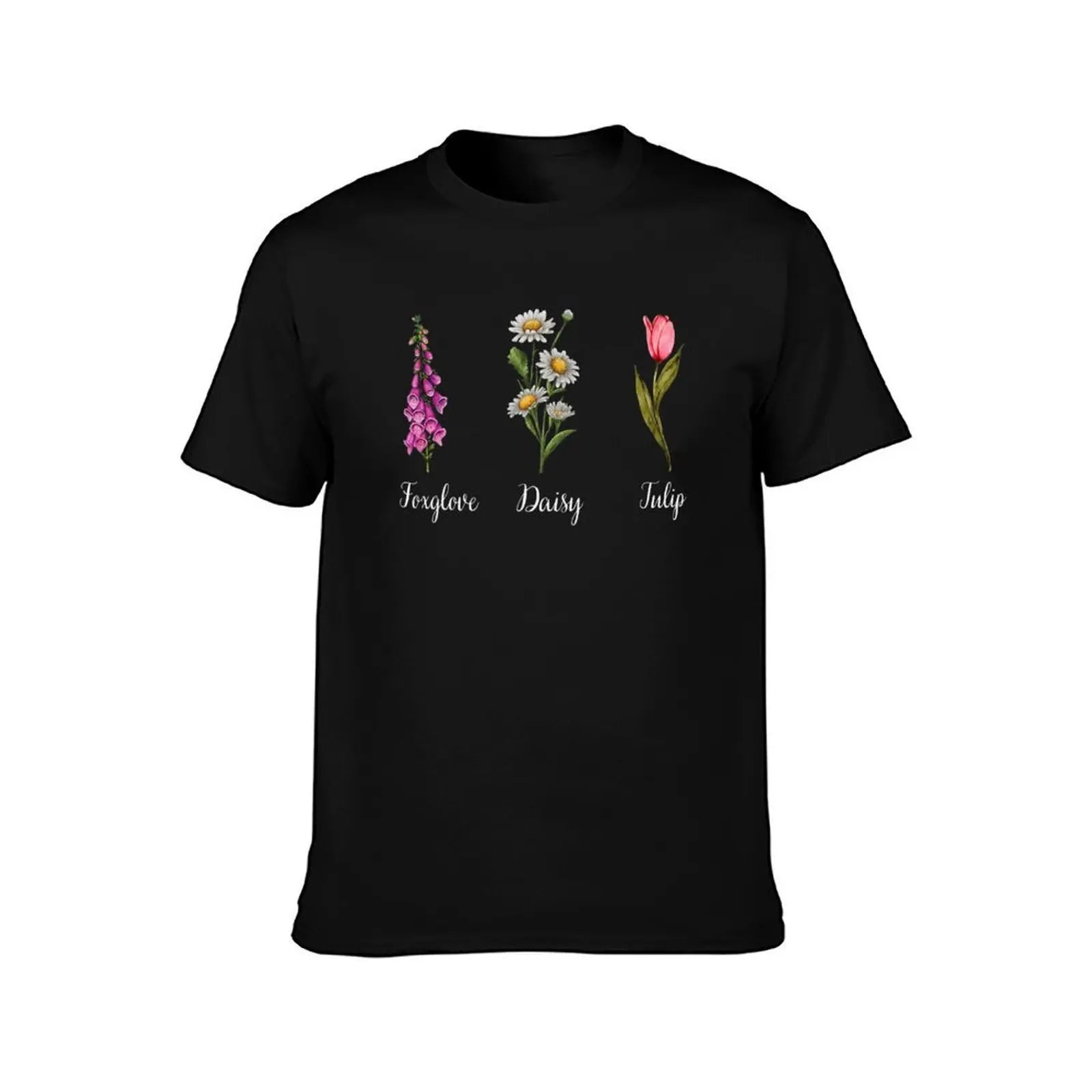 Foxglove Daisy Tulip Floral Flower camiseta divertidas camisetas hombre camisetas para hombre paquete Camiseta de algodón