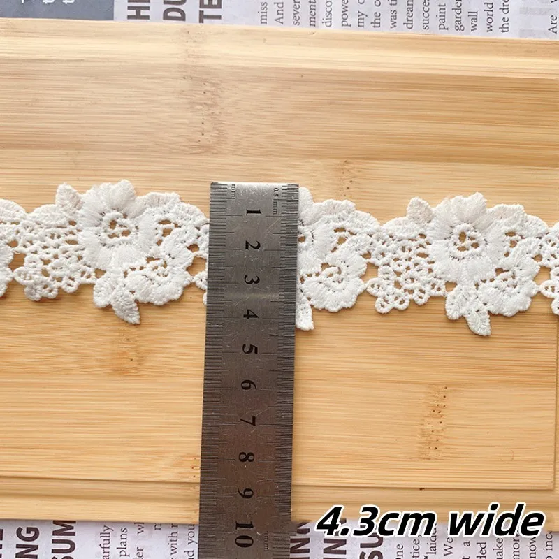 Promotion Exquisite White Water Soluble Embroidery Lace DIY Wedding Dress Headwear Clothing Pocket Edge Skirt Sewing Accessories