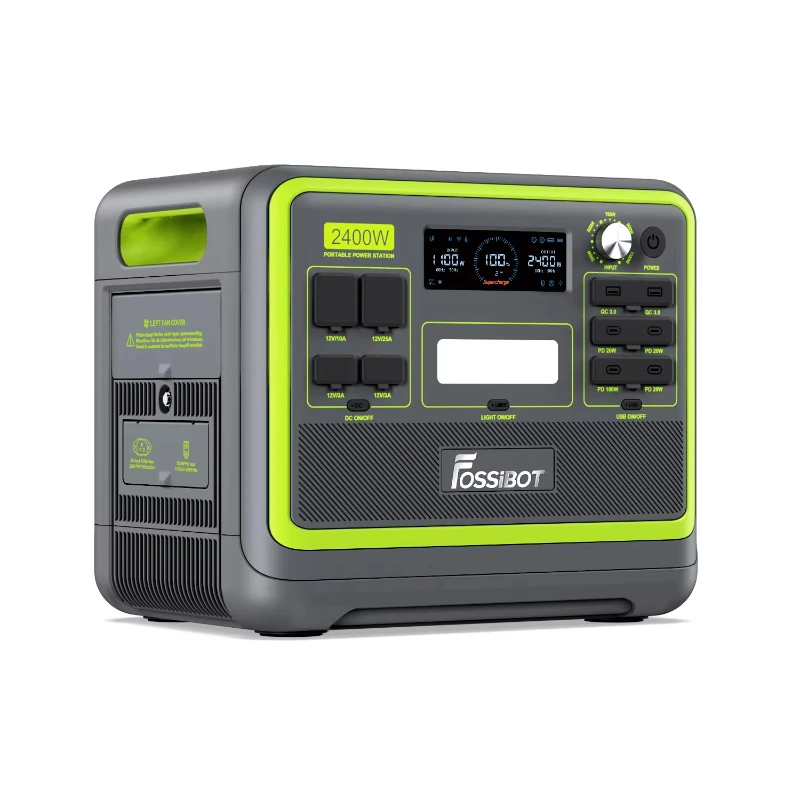 F2400 portable power station 2400W 2048Wh LiFePO4 solar generator, portable power station, suitable for home backup