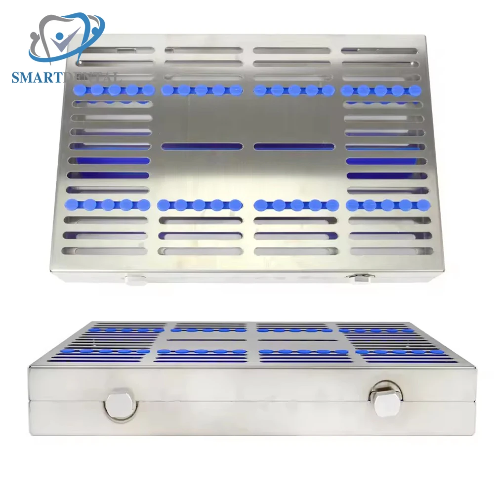 Dental Sterilization Rack Surgical Autoclavable Sterilization Box Dental Cassette File Burs Disinfection Tray Dental Instrument