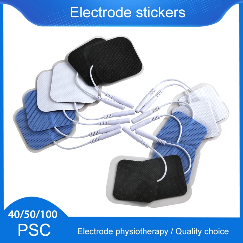 

40/50/100pcs Reusable Electrode Pads for Tens Body Massager EMS Muscle Stimulator Acupuncture Pulse Massage 2mm Plug