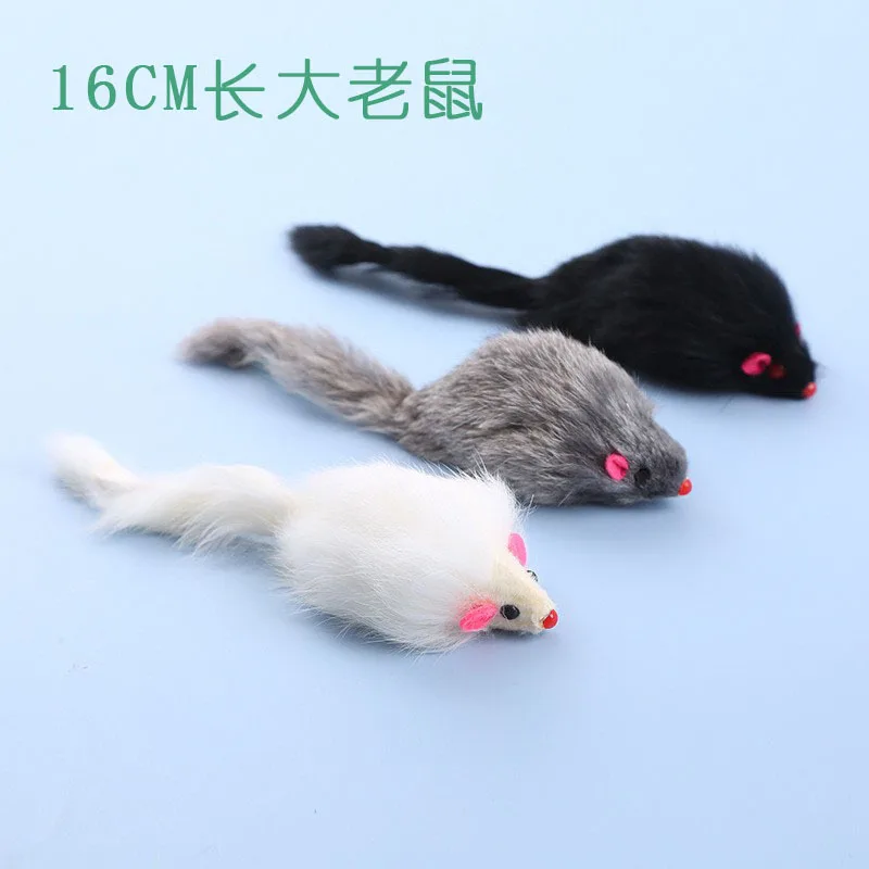 Contains Rattli Stones Durable Mouse-Shaped Cat Toy Interactive Pet Supplies Chewable Plush Large Mouse Resistant To