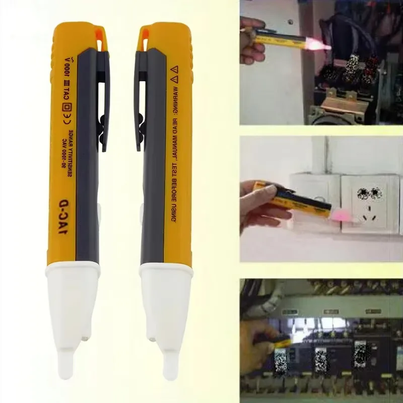 Electric indicator 90-1000V Non-Contact Socket Wall AC Power Outlet Voltage Detector Sensor Tester Pen LED light AC 110V-220V