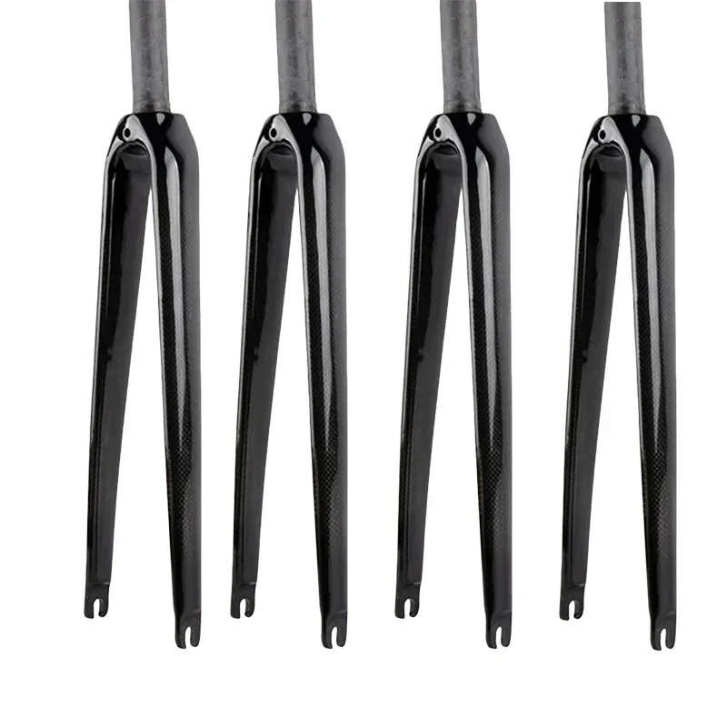 

T1000 Full Carbon Road Fork 700C For V-Brake, 25.4mm / 28.6mm Steerer, Lightweight Front Fork for Road Bicycle Matte/Gloss