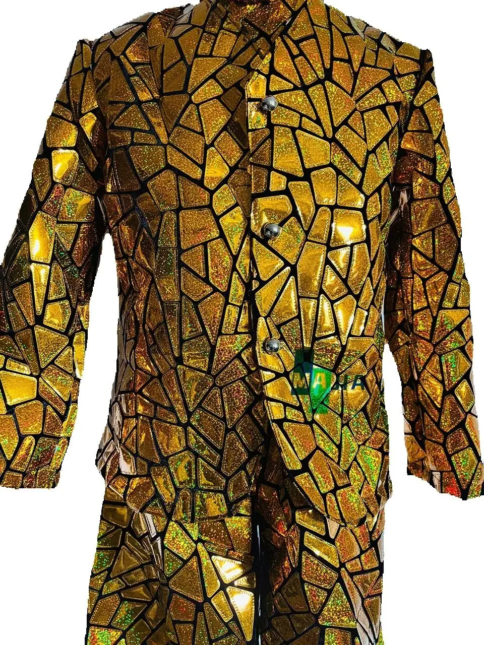 Roboter Stelzen Walker Glänzender Spiegel Paillettenstoff Anzüge Show Bühnenaufführung Cosplay Kostüme für Feiern Party Events