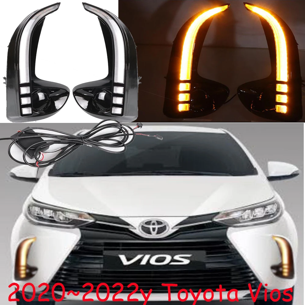 

car bumper headlight Vios daytime light 2020~2022y DRL car accessories LED headlamp for head lamp Vios fog light