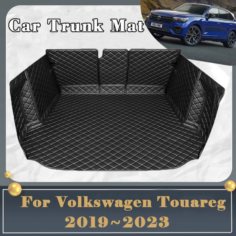 

Car Trunk Mat For VW Volkswagen Touareg 2019~2023 5seat Dirt-resistant Fully Surrounded Trunk Mat Rear Cargo Tray Car Accessorie