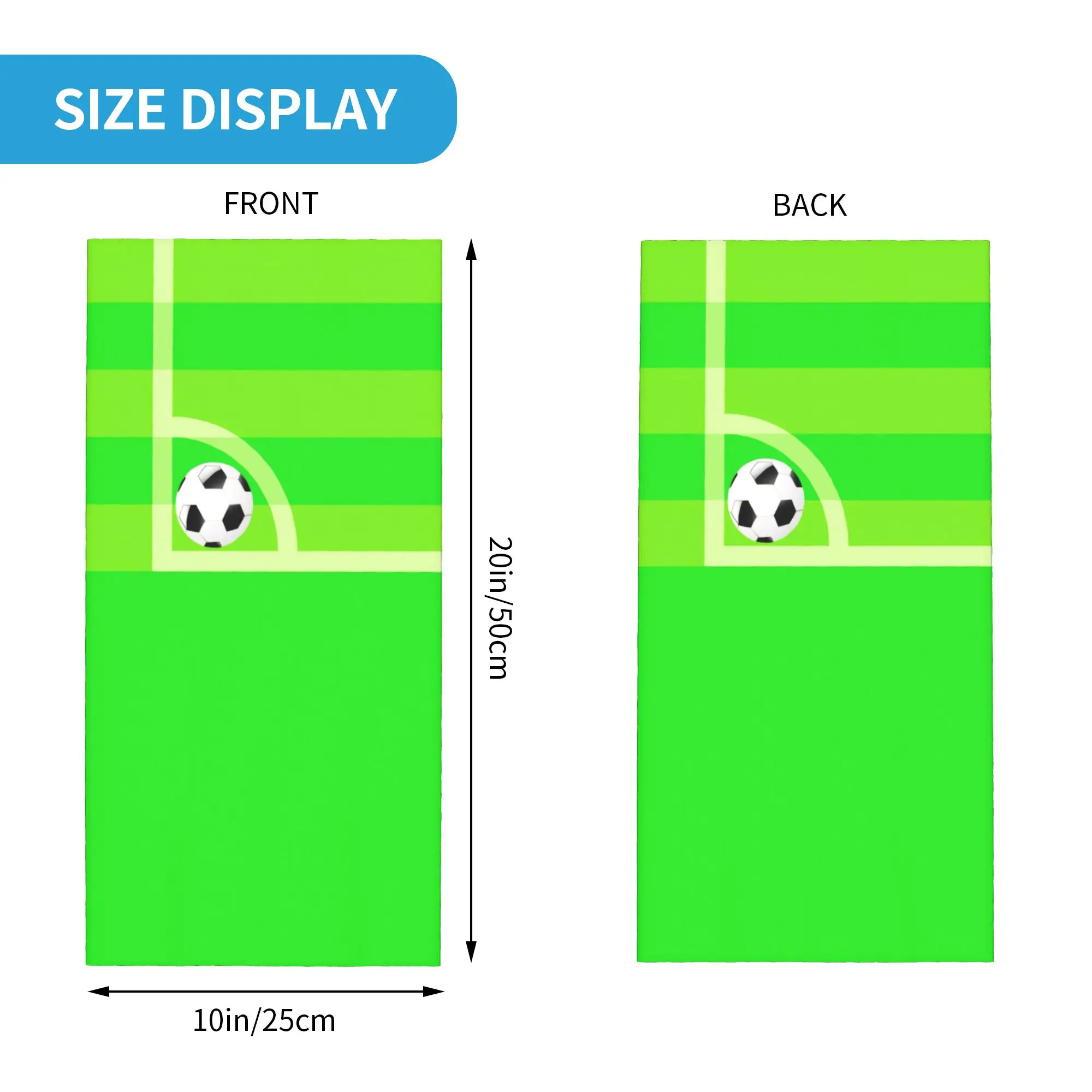 Custom Football on the Soccer Field Bandana Neck Gaiter for Ski Running Women Men Wrap Scarf Soccer Ball Headband Warmer