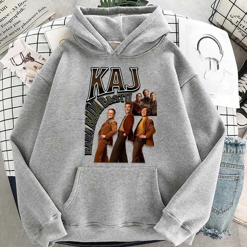 Y2K Kaz Bara Bada Bastu Suécia Eurovision 2025 Padrão Hoodies Moletom Casual Solto Pulôveres Unissex Criativo Estetica Fãs Tops #3