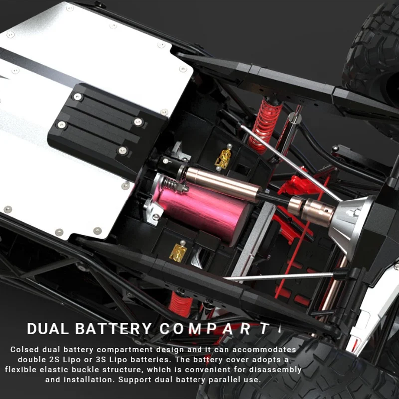 Udirc Ud1002 1/10 2.4G Elétrico 4Wd Rwd Esp 45 Mph Brushless 3S Hobby Car Deserto Veículo Crawler Grande R/C 4X4 RC Rally Truck 1:10