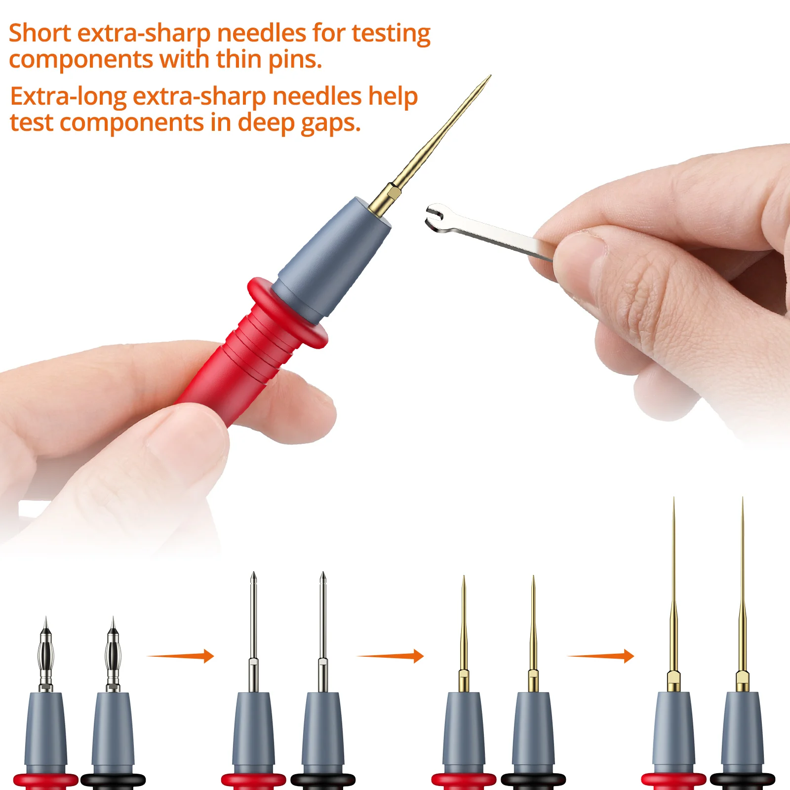 Proster 24PCS Multimeter Leads Kit Multimeter Probes Alligator Clips Test Hook Insulation Piercing Clip Test Probes Test Tweezer