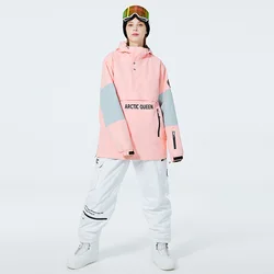 New Men Women Snowboarding Suit Couple Ski Hoodie Set Winter Windproof Waterproof Skiing Suit Male Female Outdoor Snowsuit