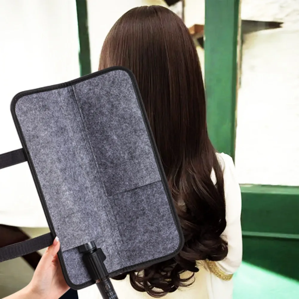 Black Hair Straightener Storage Bag Hair Styling Tool Easy Carrying Heat Resistant Mat Pad Nylon Curling Iron Carrying Case