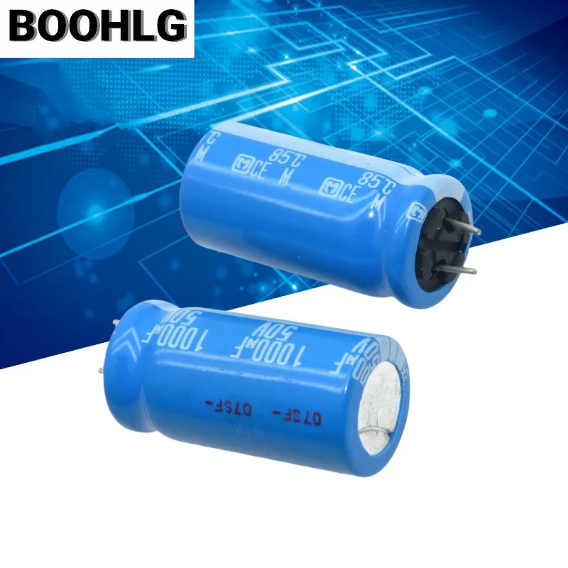 5PCS 1000UF 50V Panasonic Fever Sound Capacitor 50V 1000UF 12.5X25 M Sky Blue