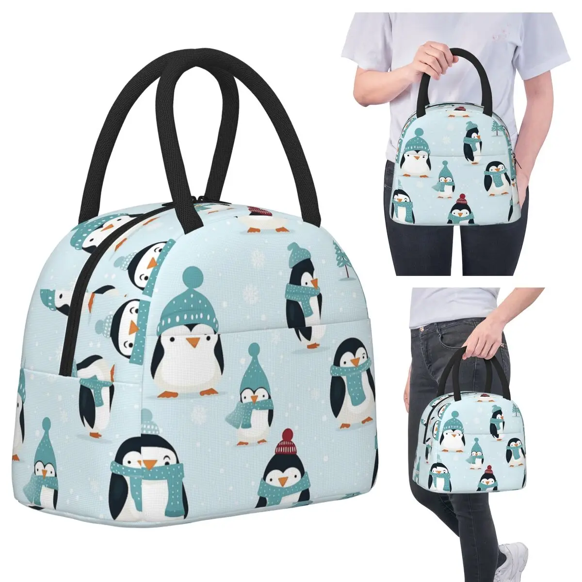 

Изолированная сумка для обеда с милым пингвином для детей, школьный холодильник, термосумка для еды, портативная коробка для завтрака, контейнер