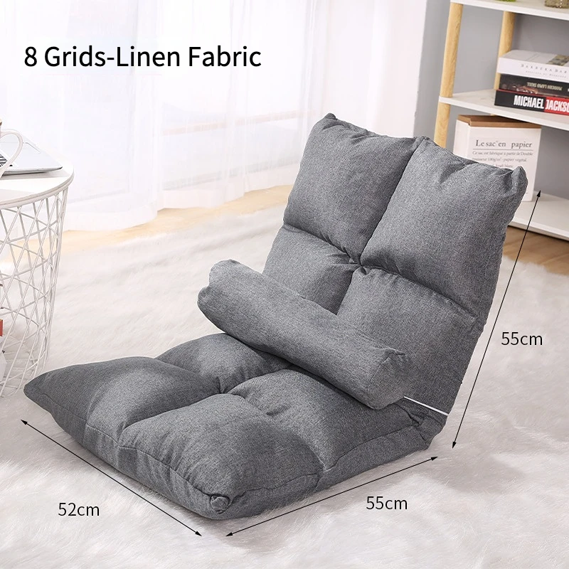 Foldable Lazy Chaise Lounge Sofa Tatami Adjustable Lounge Chair Floor Balcony Bay Window Leisure Long Sofa Bed Back Chair