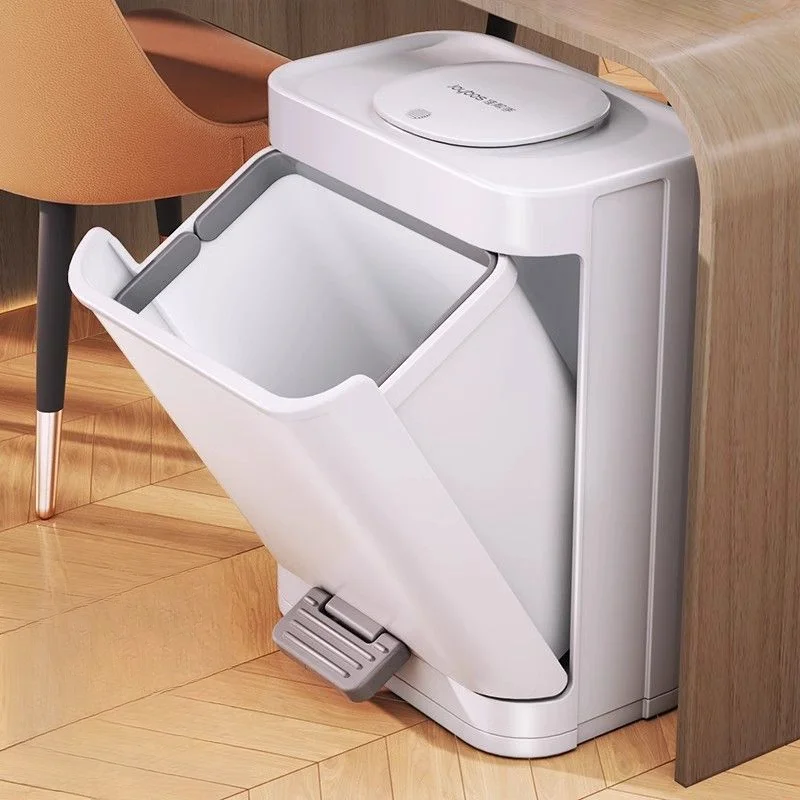 Seal Trash Can Thickening Simplicity Household Dustbin Living Room Kitchen Bathroom Large Capacity Pedal Paper Basket with Cover