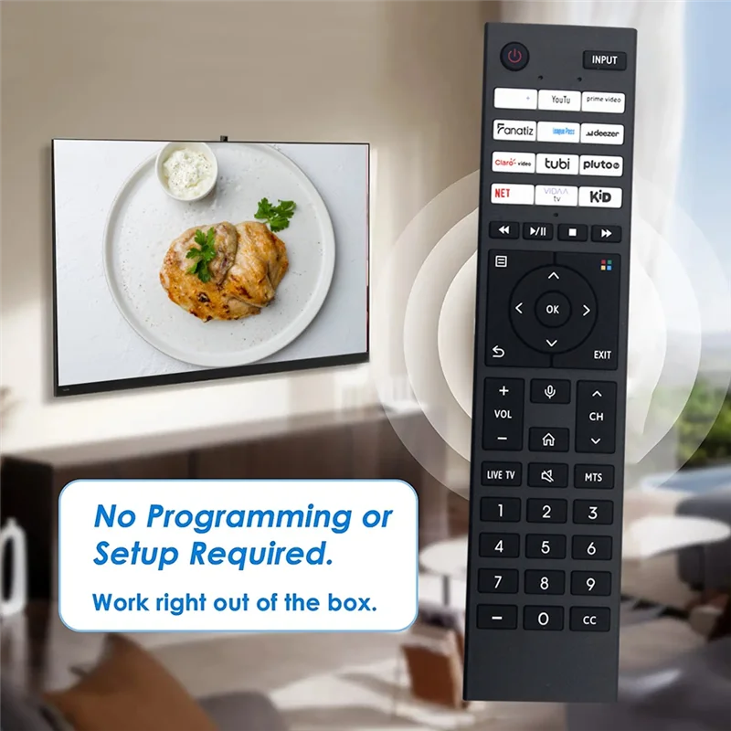 استبدل جهاز التحكم عن بعد CT-95052 لجهاز التحكم عن بعد للتلفزيون توشيبا 4K الذكي الذي يعمل بنظام Android LED