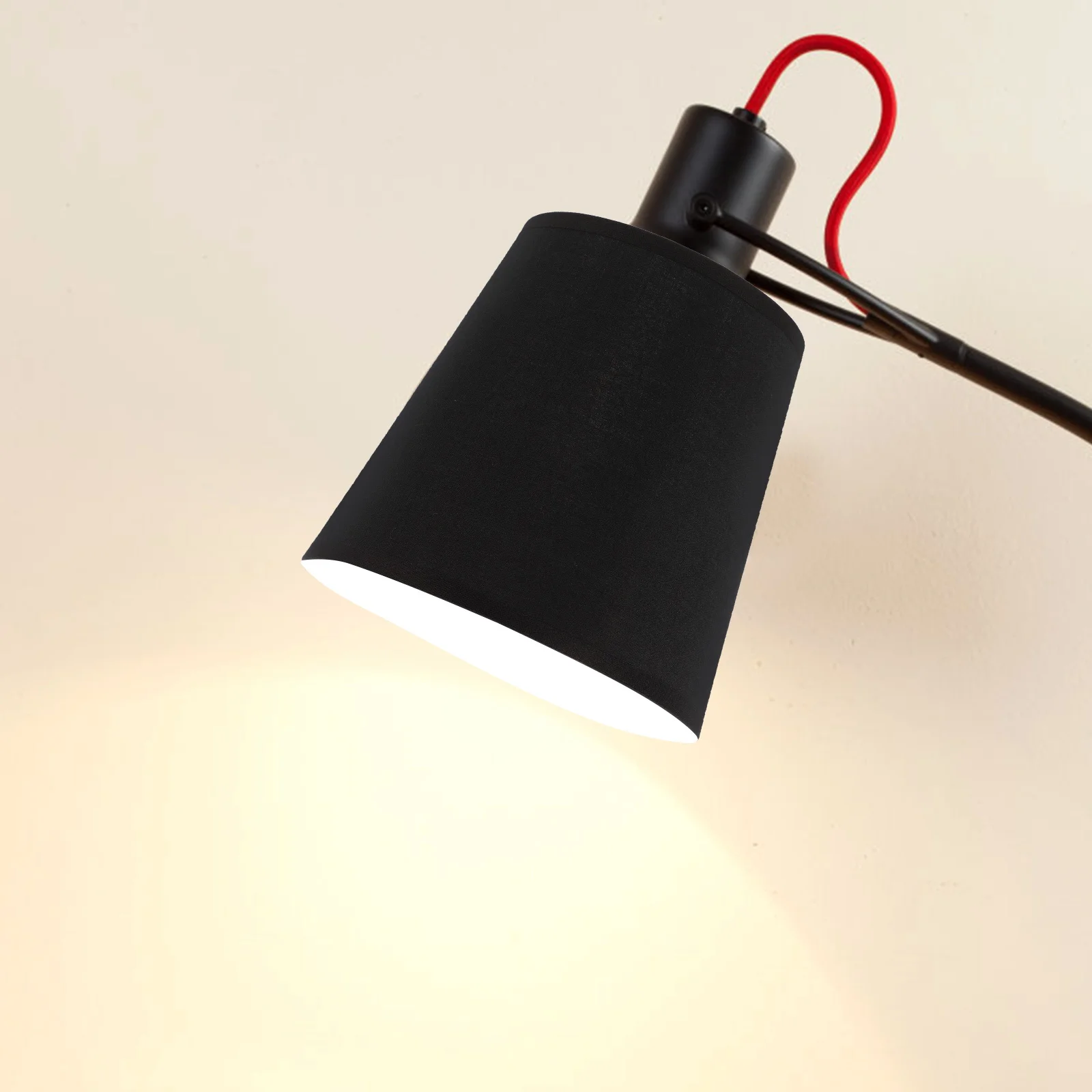 القماش الظل الجدول ديكور غرفة نوم تليين الضوء خمر نمط مصباح ظلال كليب على لمبة غطاء مصباح أرضي استبدال السرير #6