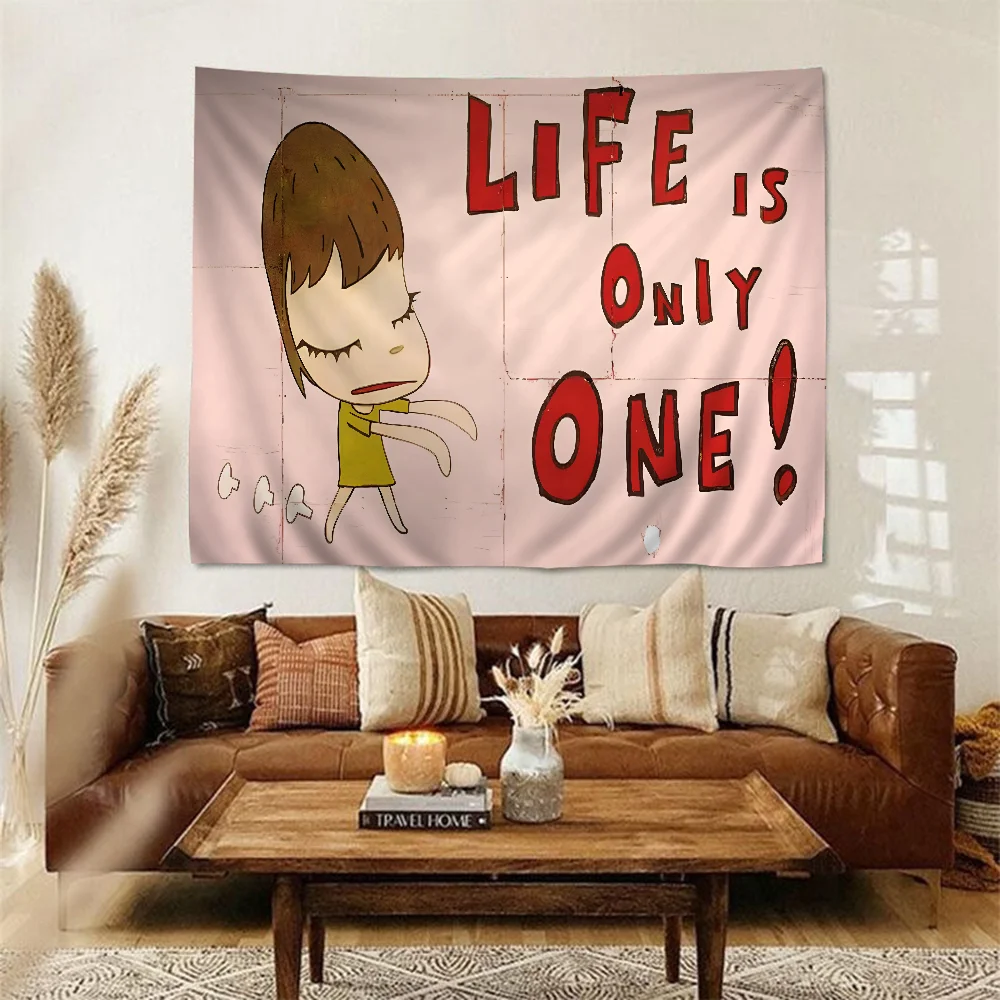 Yoshitomo Nara Anime Tapestry Art Science Fiction Room Home Decor Wall Art Decor