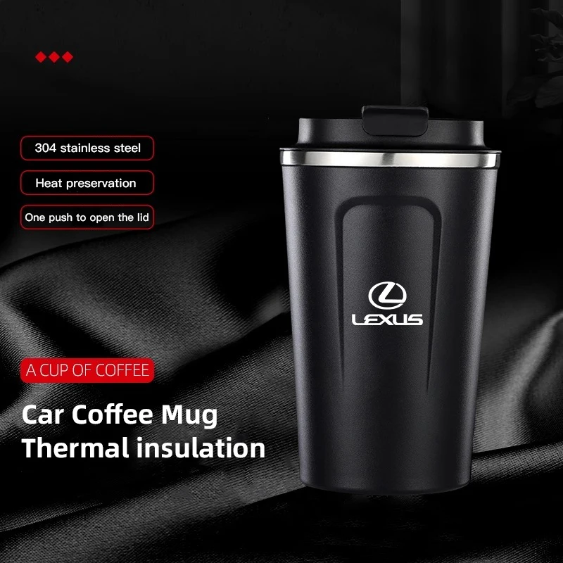 سيارة ترمس القهوة الفولاذ المقاوم للصدأ القدح المحمولة معزول كوب لكزس F SPORT LBX NX RX 350h 450h ES UX 300e GS GX IS LS LX CT