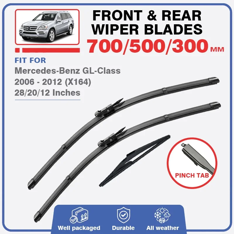 For Mercedes Benz GL Class X164 2006 - 2012 Wiper Blades Brushes Windshield Windscreen Accessories GL450 GL500 GL320 GL350 GL420