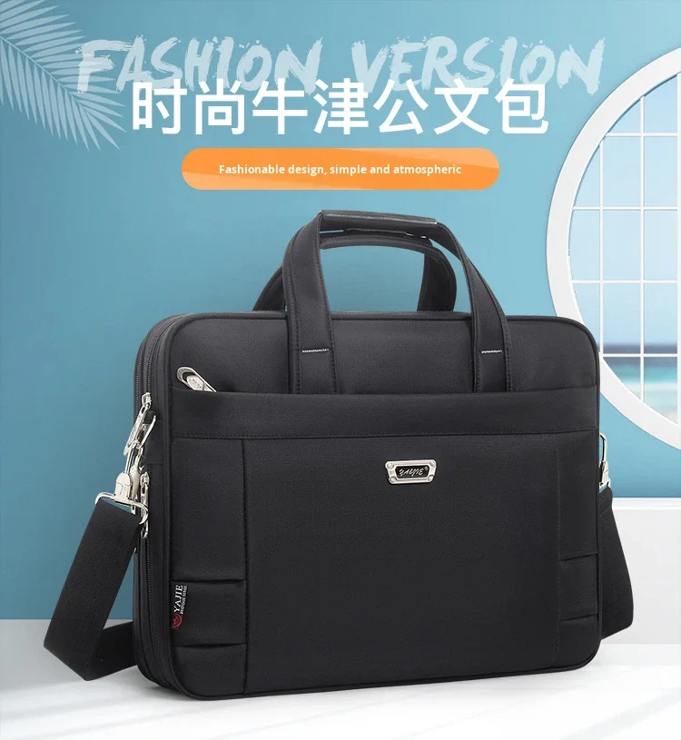 Large Capacity Briefcase Bag Men Business 17 15.6 14 inch Laptop Bag Shoulder  Canvas Handbags Messenger Work Tote Bag