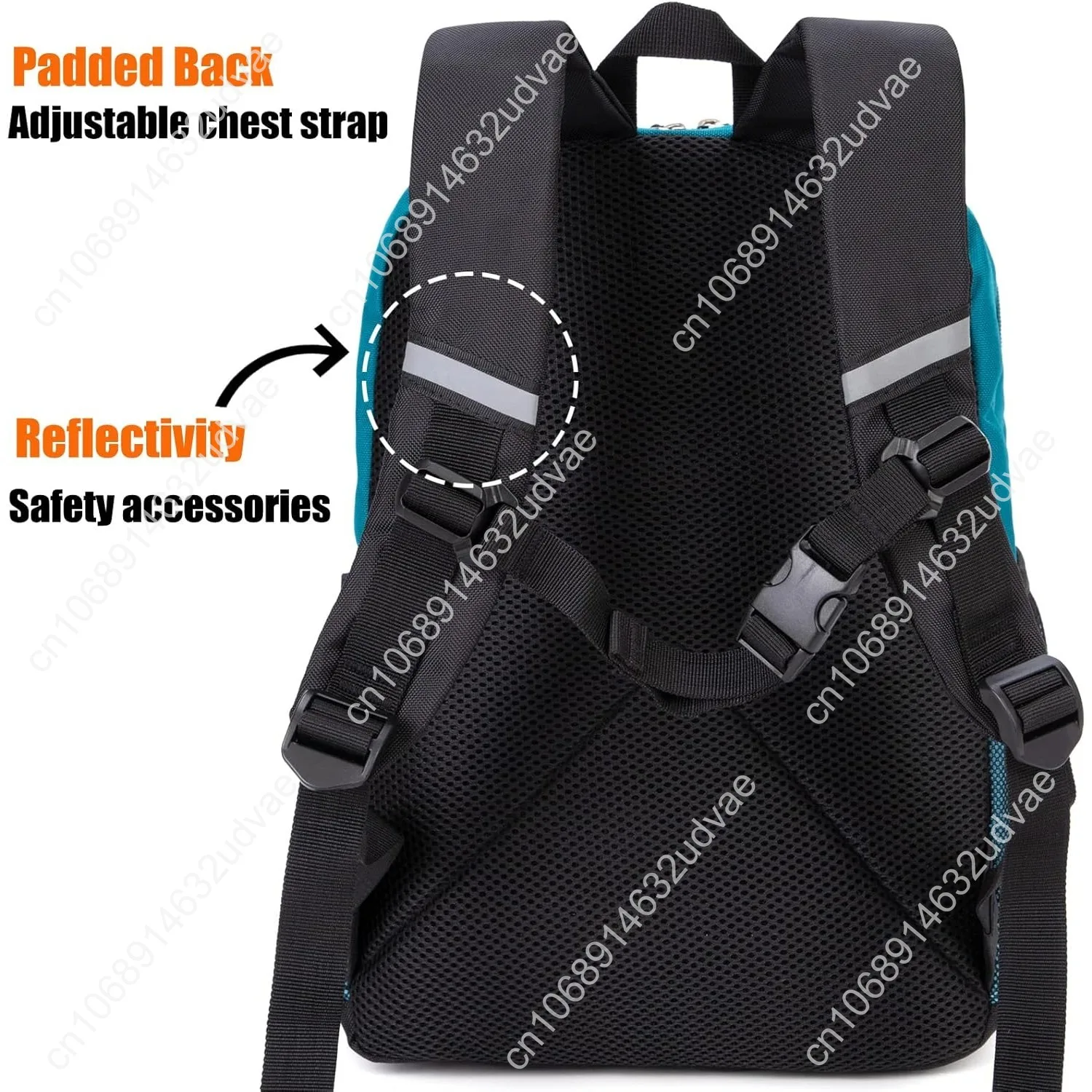 HawLander Little Kids Backpack for Boys Toddler School Bag Fits 3 to 6 years old, 15 inch, Blue Green