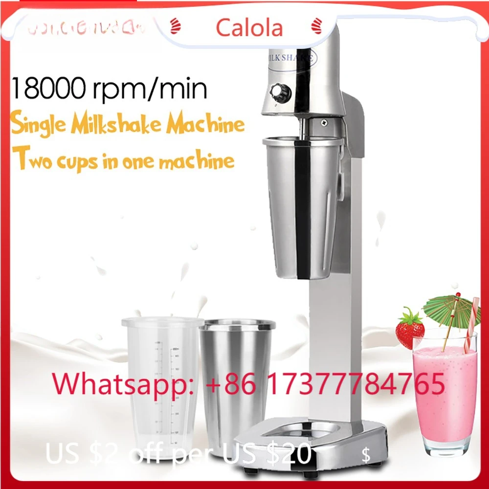 18000rpm Double Speed Beverage Stirrer Stainless Steel Commercial Milkshaker Bubble Tea Mixer