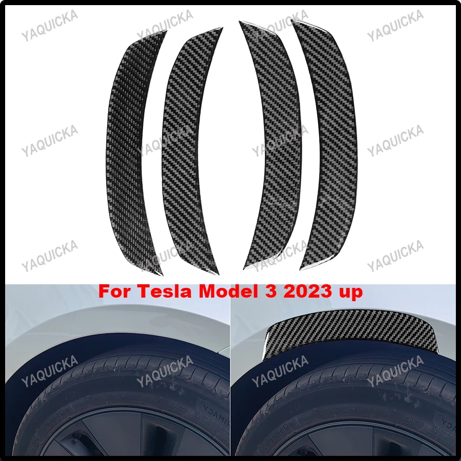 

Декоративные наклейки на колесные арки для Tesla Model 3 2023, аксессуары для внешнего стайлинга автомобиля, 4 шт.