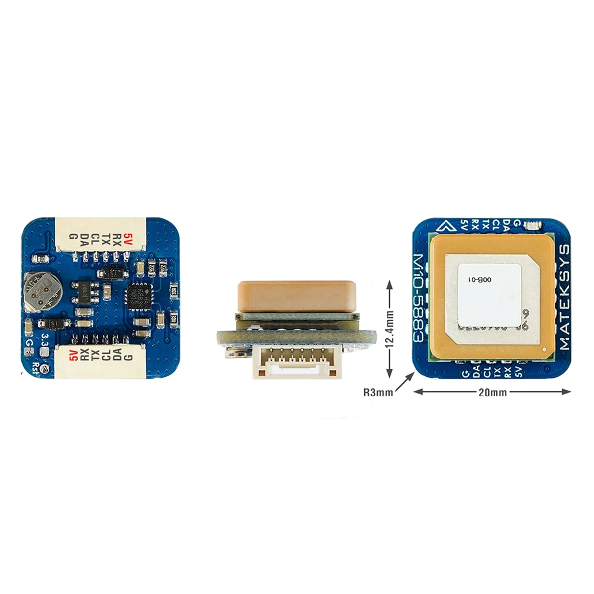 N33R_GNSS M10Q-5883 para GPS U-Blox M10 com módulo Bússola QMC5883L