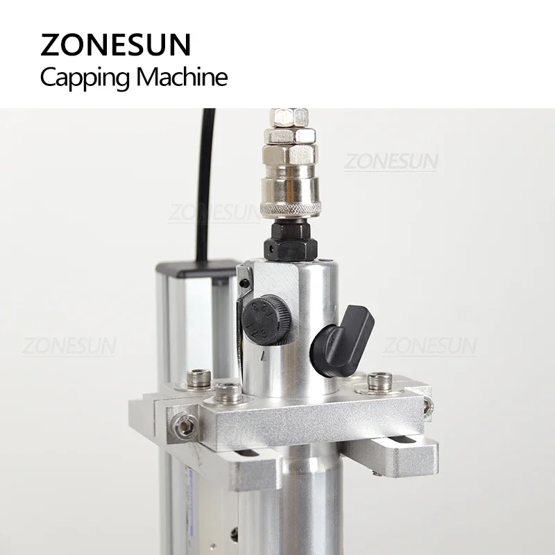 ZONESUN Capping Machine Pneumatic Round Bottle Closure Screw Tops Lids Water Juice Chubby Gorilla Tool Small Production ZS-XGPZ1