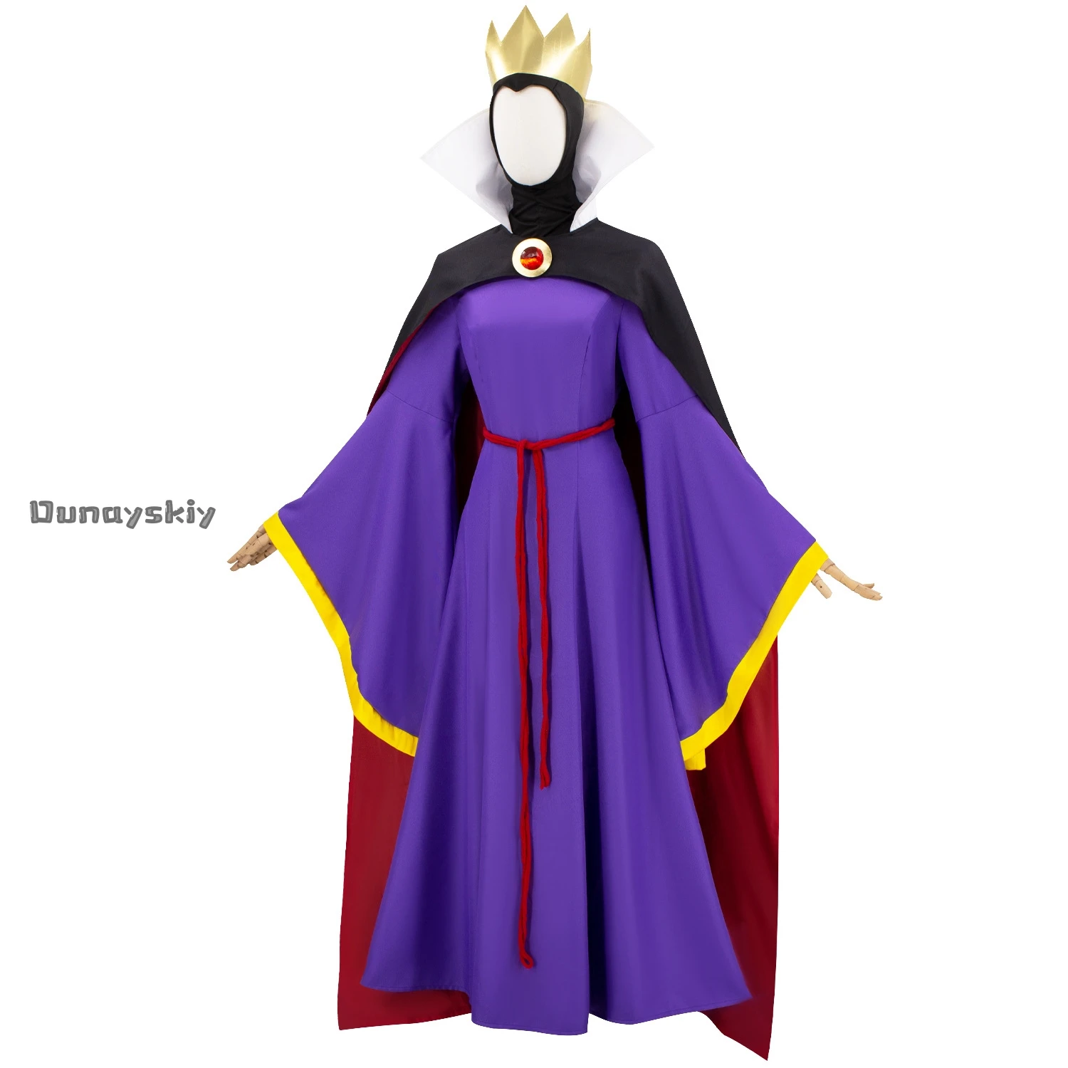 osplay Fairytale Anime Queen Costume Role-playing Stage Costume Villainous Woman Cosplay Costume Crown Cloak Belt accessory Suit