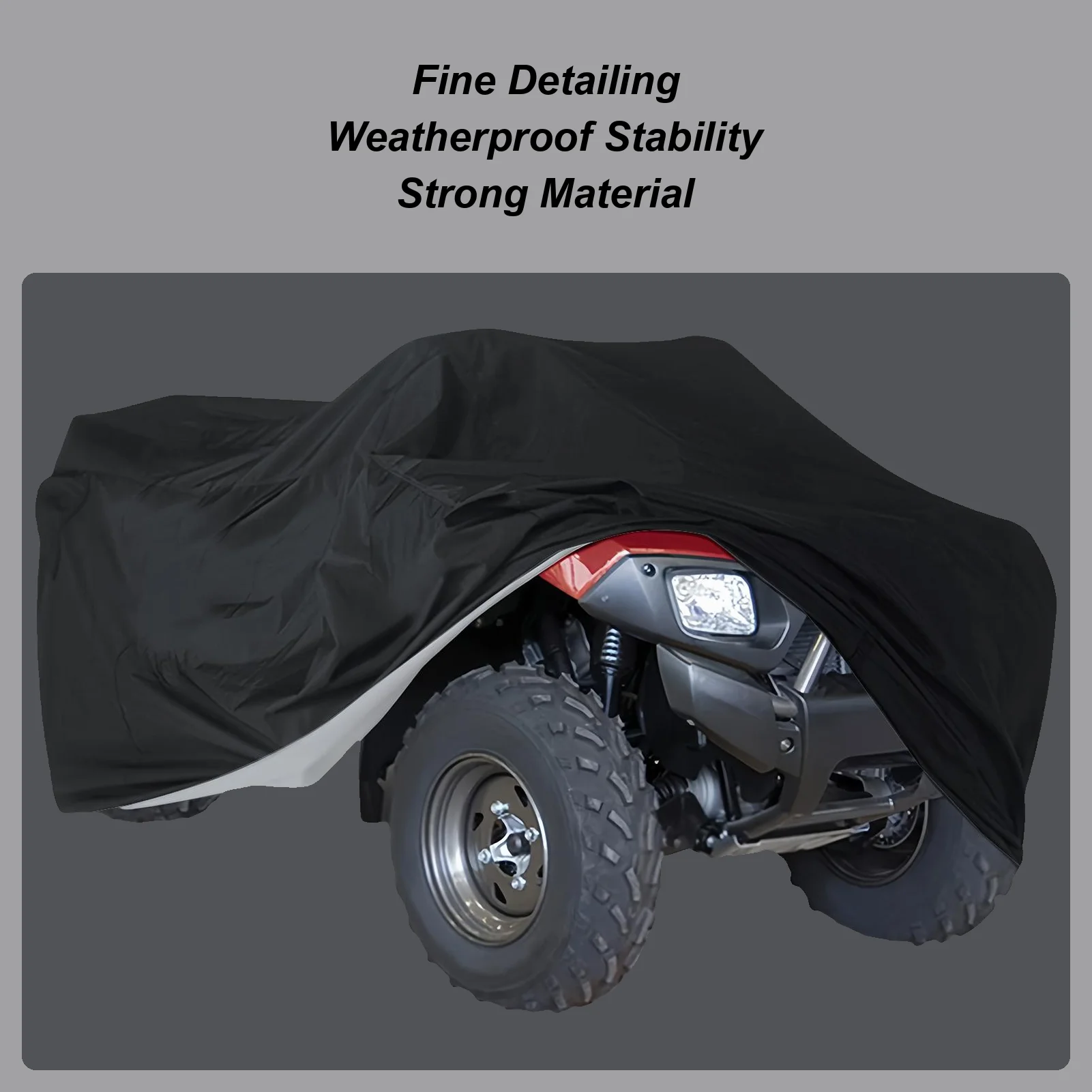 ATV Covers 210D UV Protection Dustproof Protector Waterproof Cover For Beach Storage Garage Driveway Trail Farm Ranch