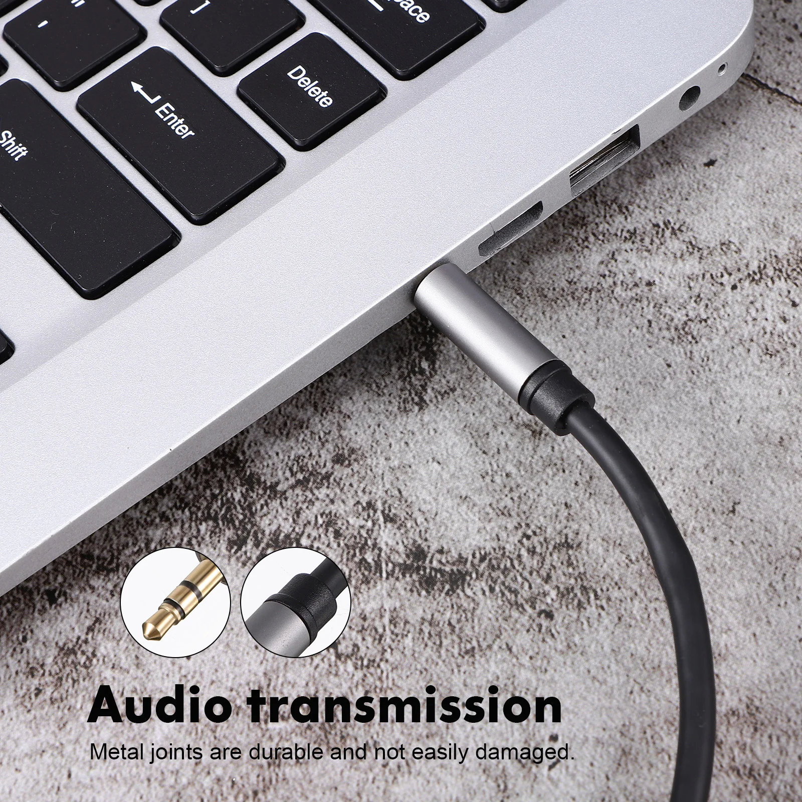 

2 Pcs 3.5mm Audio Cable Black 1m 2m Auxiliary Cord Oxygen Free Copper Durable Compatible Car Stereo Tablets Computers